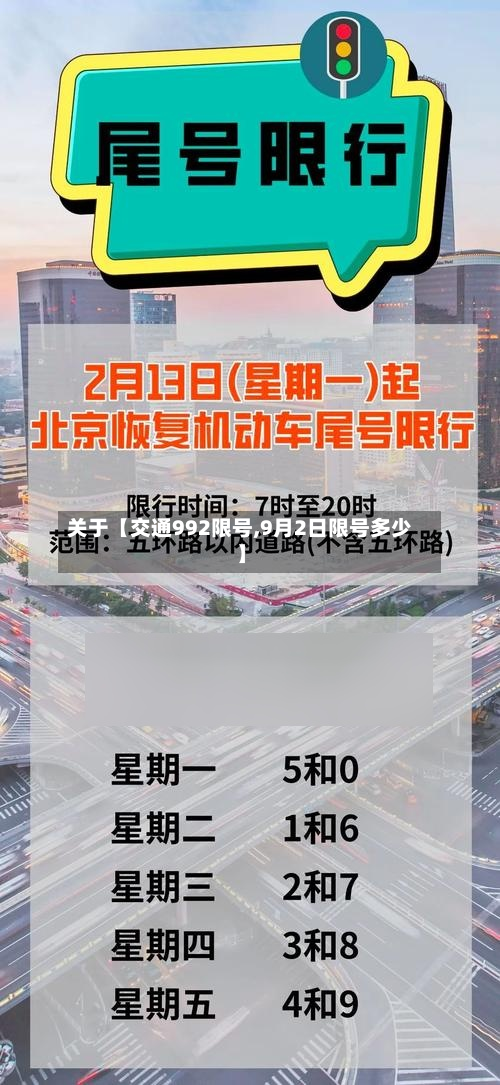 关于【交通992限号,9月2日限号多少】