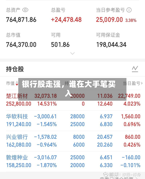 银行股走强，谁在大手笔买入-第2张图片