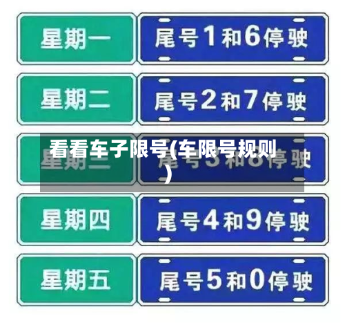 看看车子限号(车限号规则)