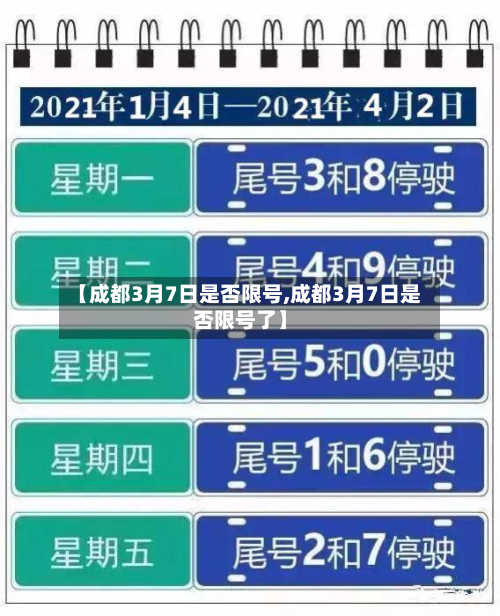 【成都3月7日是否限号,成都3月7日是否限号了】