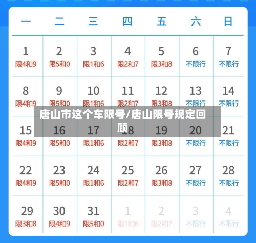 唐山市这个车限号/唐山限号规定回顾