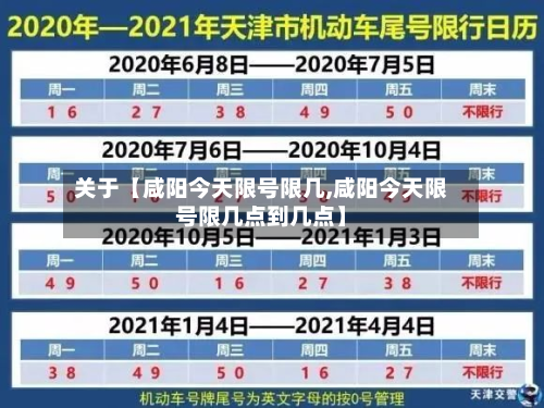 关于【咸阳今天限号限几,咸阳今天限号限几点到几点】