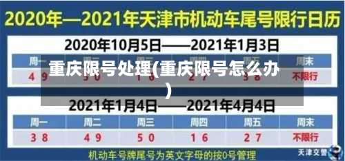 重庆限号处理(重庆限号怎么办)