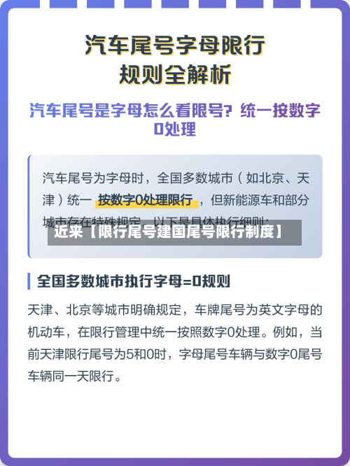 近来【限行尾号建国尾号限行制度】