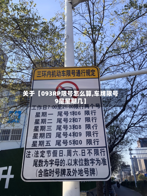 关于【093RP限号怎么算,车牌限号9是星期几】-第3张图片
