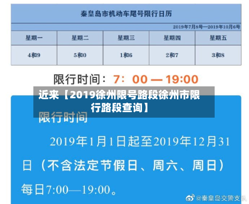 近来【2019徐州限号路段徐州市限行路段查询】