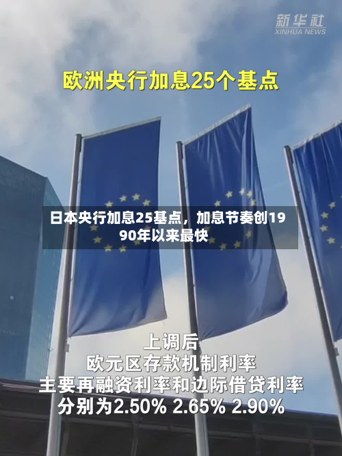 日本央行加息25基点,加息节奏创1990年以来最快