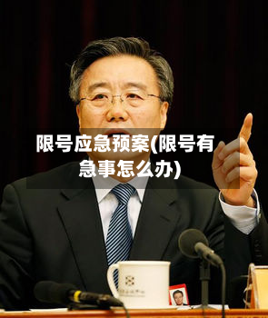 限号应急预案(限号有急事怎么办)