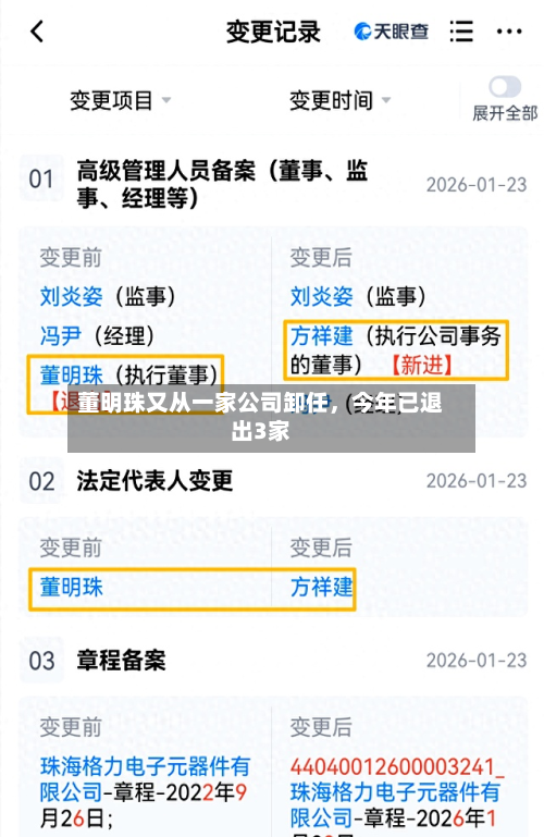 董明珠又从一家公司卸任，今年已退出3家-第2张图片