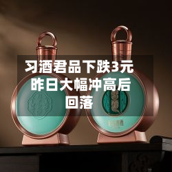 习酒君品下跌3元 昨日大幅冲高后回落
