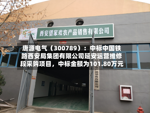 唐源电气（300789）：中标中国铁路西安局集团有限公司延安运营维修段采购项目，中标金额为101.80万元-第3张图片